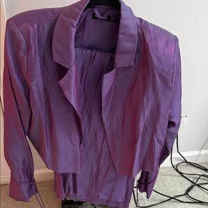 Purple Button-Up Blouse
